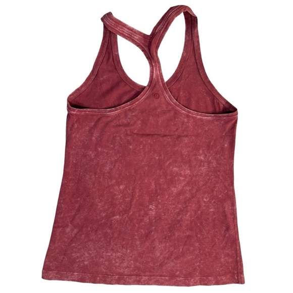 Lululemon Off Red Mottled Henley Racerback Tank Top Womens - Picture 5 of 6